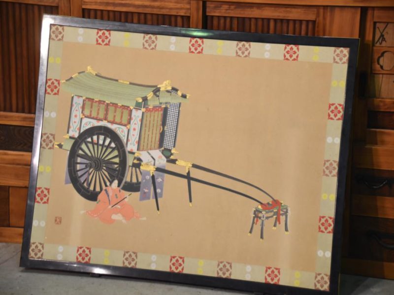 Double Sided Painting of a Hein Period Horse and Cart - Image 8