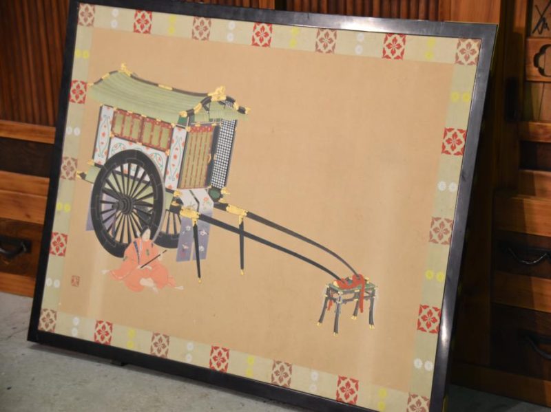Double Sided Painting of a Hein Period Horse and Cart - Image 3