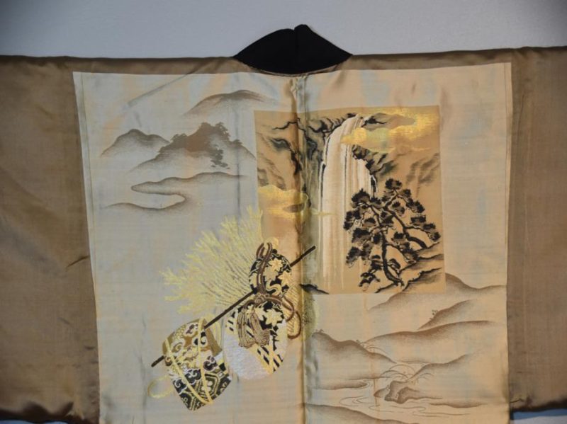 Japanese Silk Man's Black Haori - Image 5