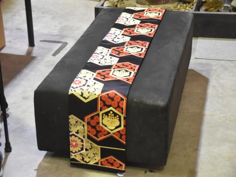 Red and Black Japanese Vintage Table Runner/Obi Sash