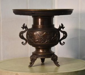 Japanese Usubata Bronze Vase
