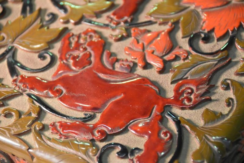 Meiji Period Japanese Carved Lacquer Suzuri Bako Writing Box - Image 6