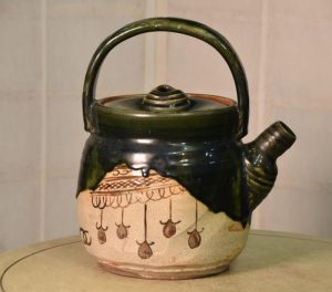 Oribe Pottery Tea Pot