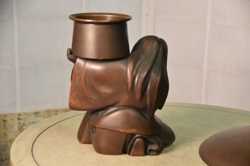 Japanese Bronze Usubata Flower Vase - Image 5