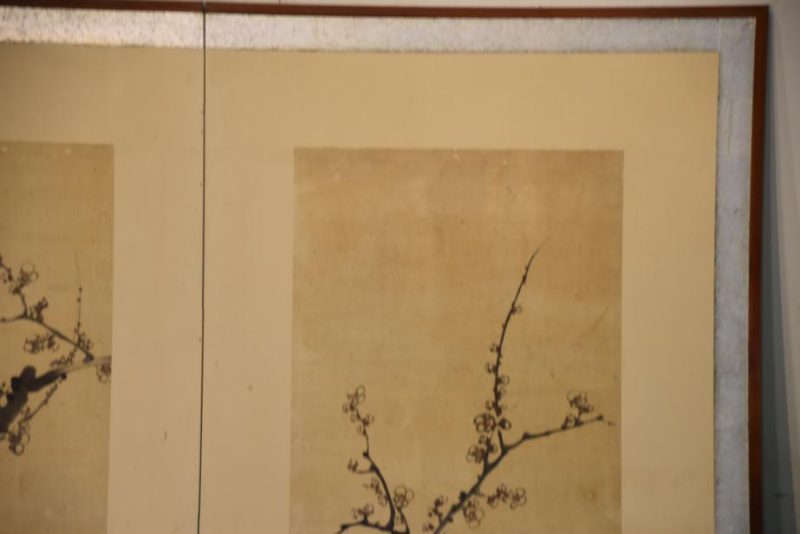 2 Panel Ink Brush Plum Blossom Screen - Image 7