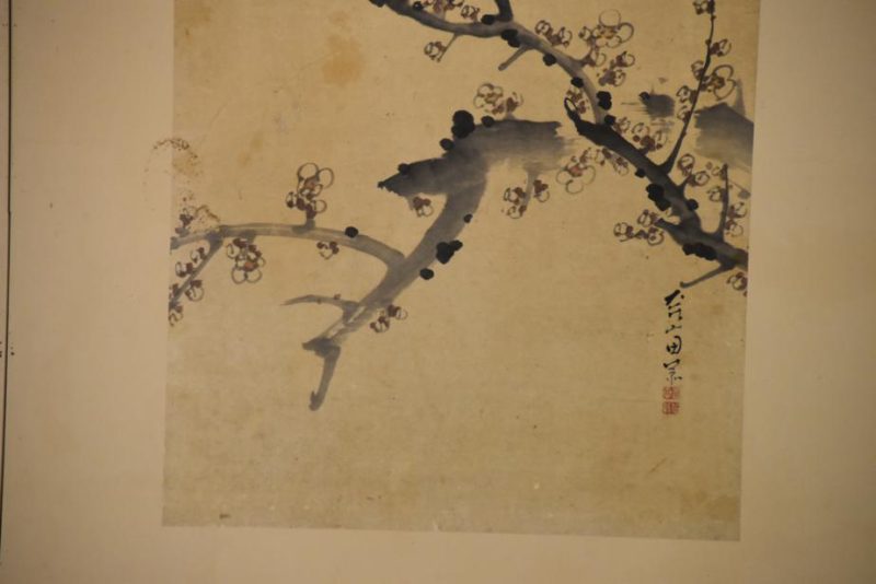 2 Panel Ink Brush Plum Blossom Screen - Image 6