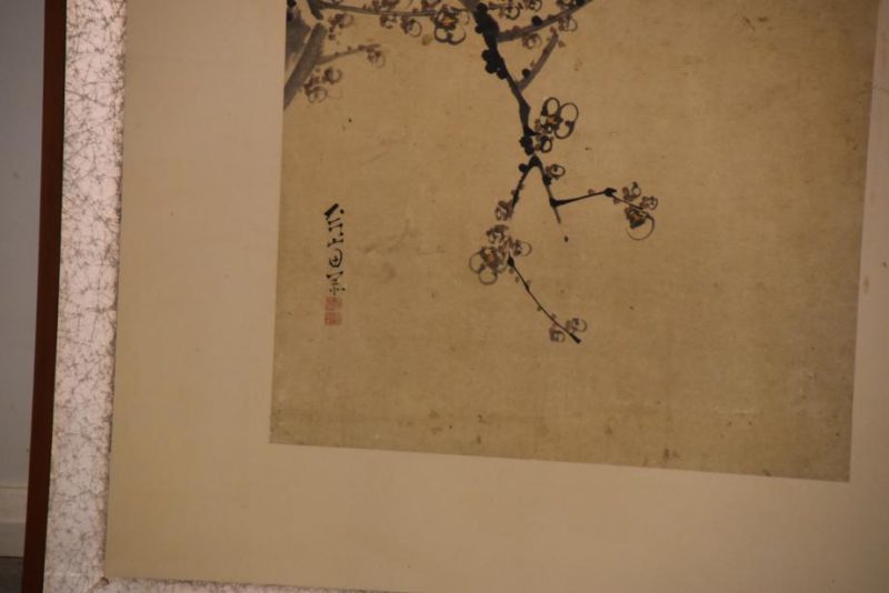 2 Panel Ink Brush Plum Blossom Screen - Image 5