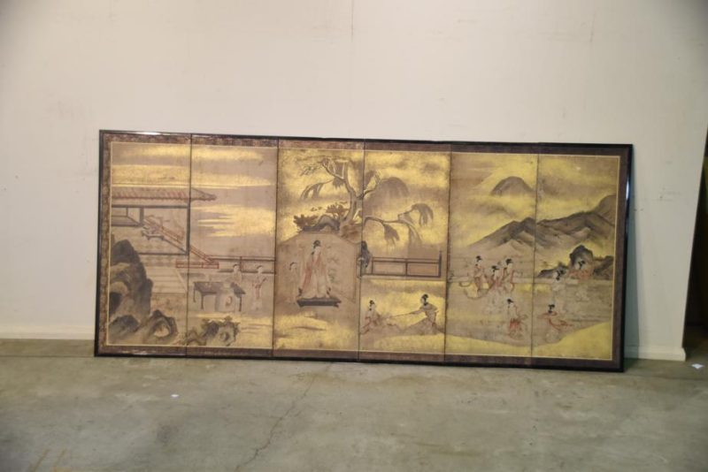 Japanese Edo Period Kano School 6 Panel Screen