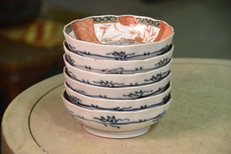 Set of 6 Antique Imari Bowls - Image 7
