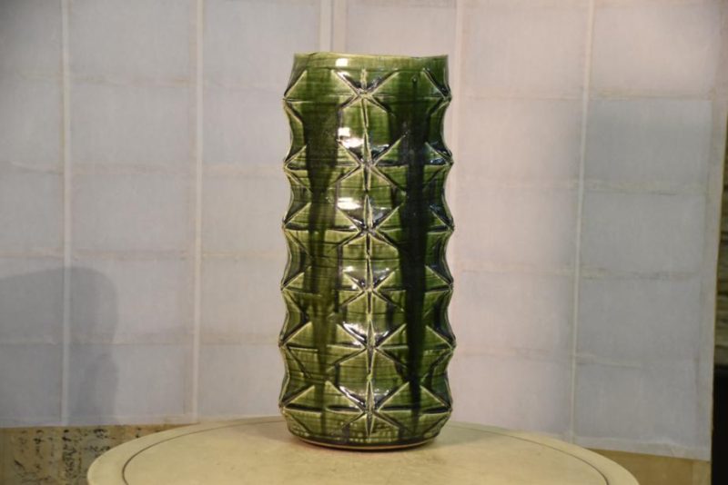 Japanese Oribe Studio Vase