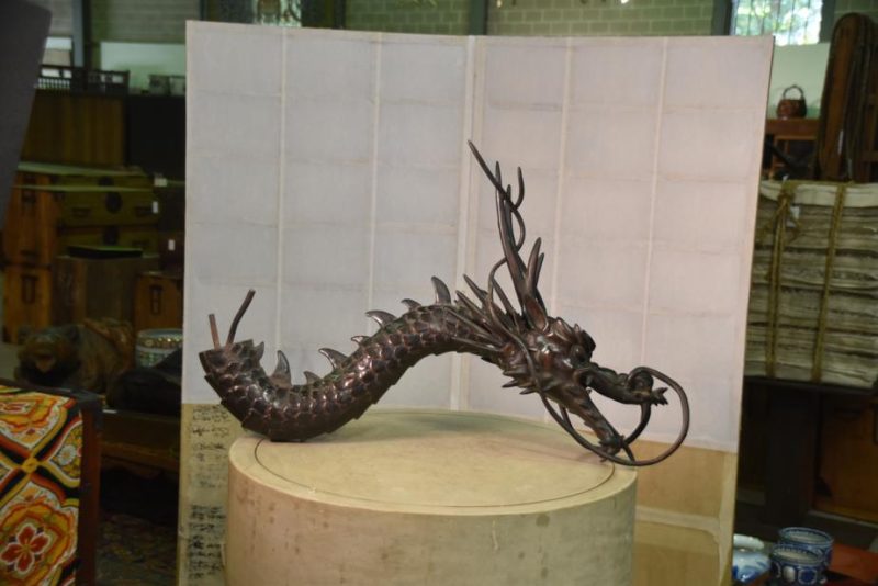 Japanese Bronze Dragon Temple Water Spout