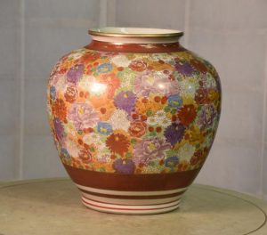 Japanese Vintage Satsuma Flower Vase