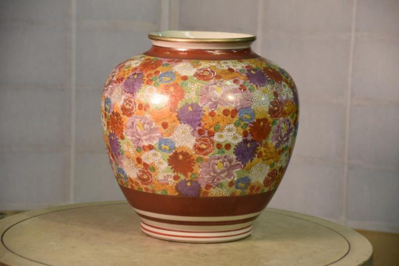 Japanese Vintage Satsuma Flower Vase