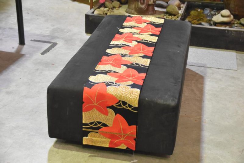 Japanese Maple Leaf Vintage Table Runner Obi Sash
