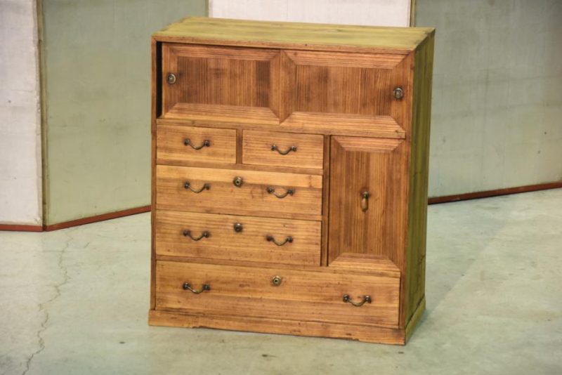 Traditional Japanese Ko Dansu Small Chest for Documents