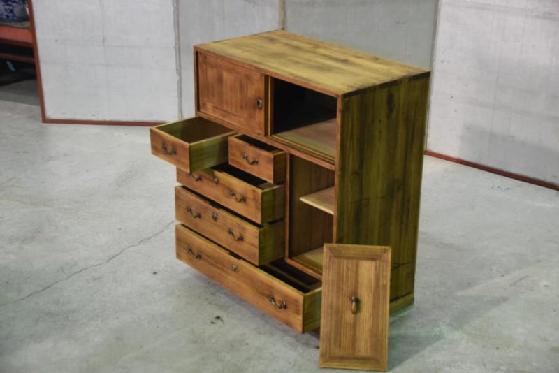 Traditional Japanese Ko Dansu Small Chest for Documents - Image 8