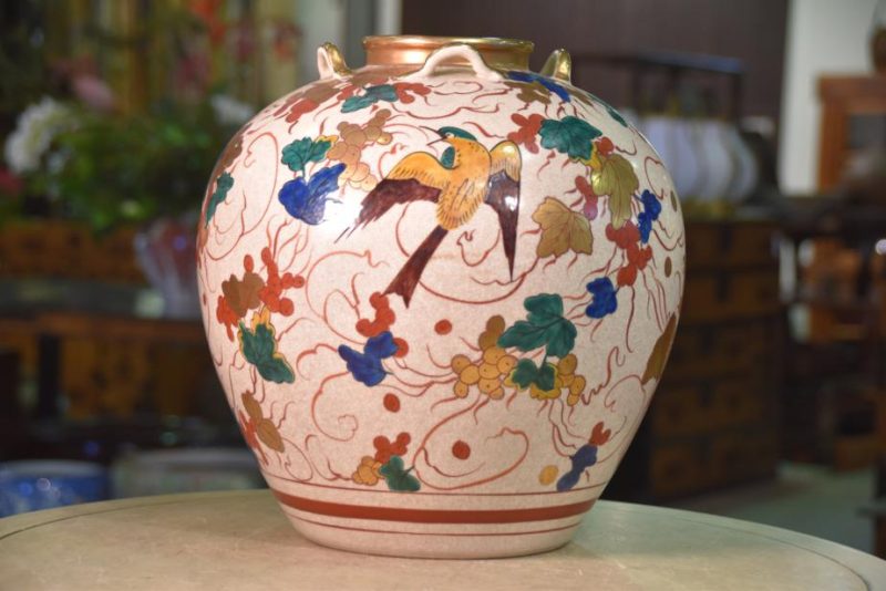 Kyoyaki Pottery Vase - Image 2