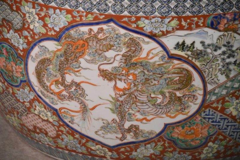Large Japanese Porcelain Hibachi - Image 11