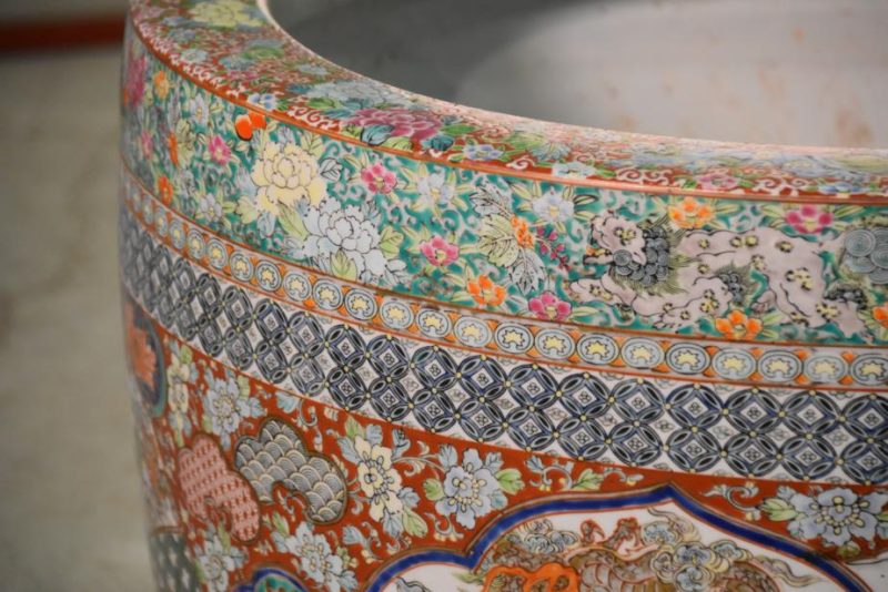 Large Japanese Porcelain Hibachi - Image 10