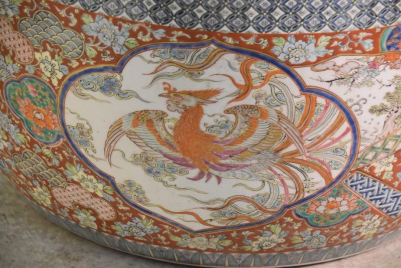 Large Japanese Porcelain Hibachi - Image 7