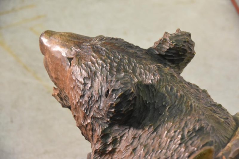 Japanese Hokkaido Carved Wood Bear - Image 8