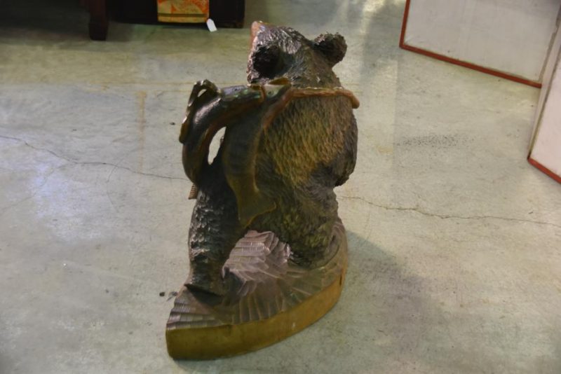 Japanese Hokkaido Carved Wood Bear - Image 7