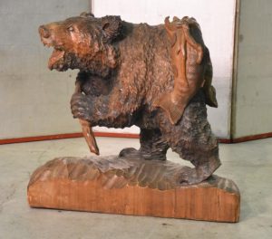 Japanese Hokkaido Carved Wood Bear