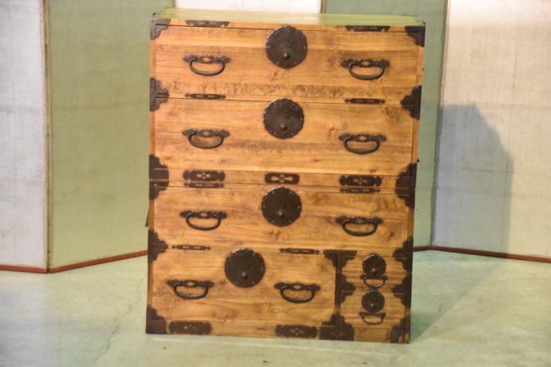 Antique Japanese 6 Drawer Clothing Chest - Image 2