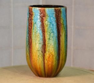 Japanese Pottery Vase by Shinkai Kanzan