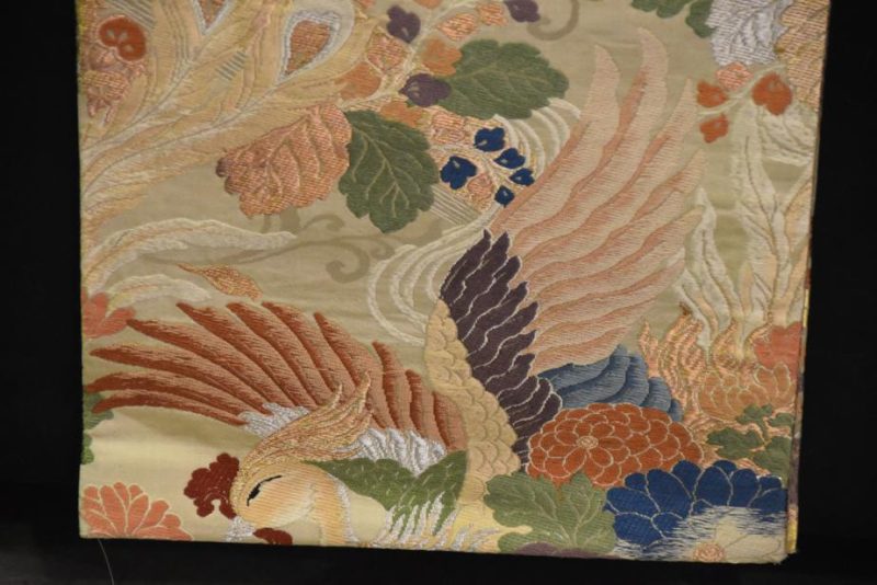 Japanese Silk Vintage Maru Obi Sash - Image 2