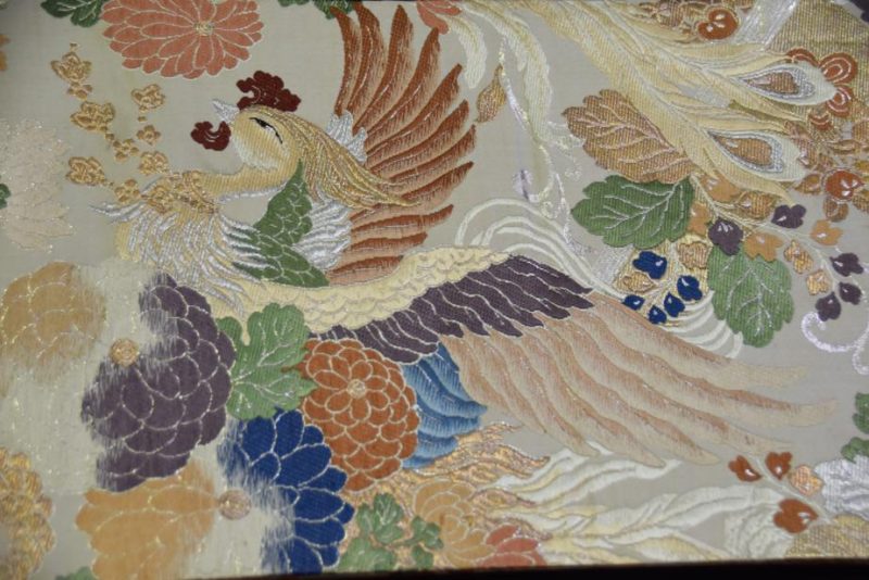 Japanese Silk Vintage Maru Obi Sash - Image 9