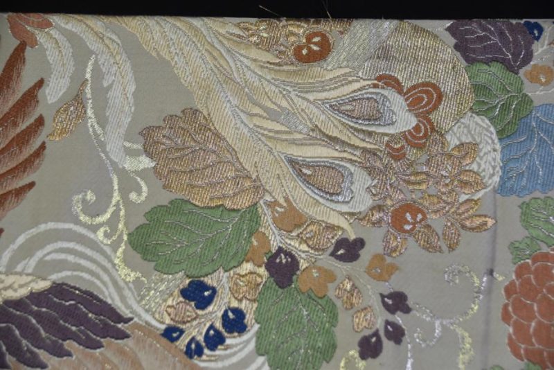 Japanese Silk Vintage Maru Obi Sash - Image 7