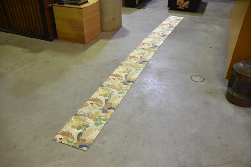 Japanese Silk Vintage Maru Obi Sash - Image 5