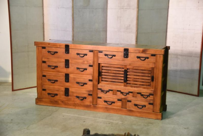 Antique Multi Drawer Japanese Sideboard