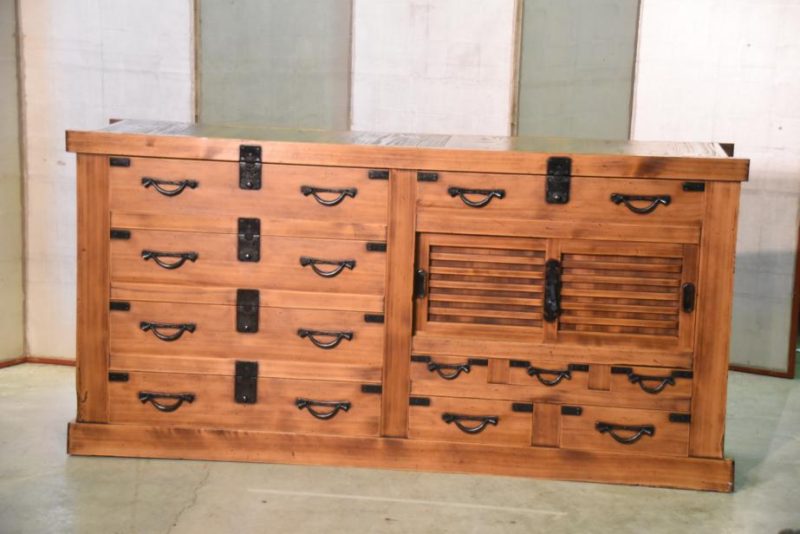 Antique Multi Drawer Japanese Sideboard - Image 12