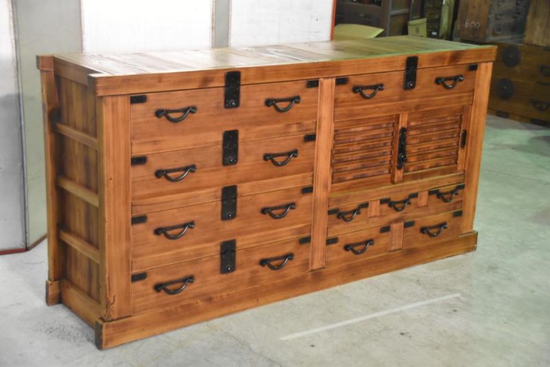 Antique Multi Drawer Japanese Sideboard - Image 3