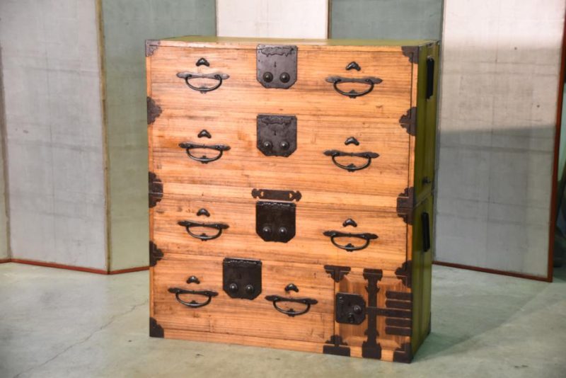 Large Japanese Antique Clothing Chest of Drawers