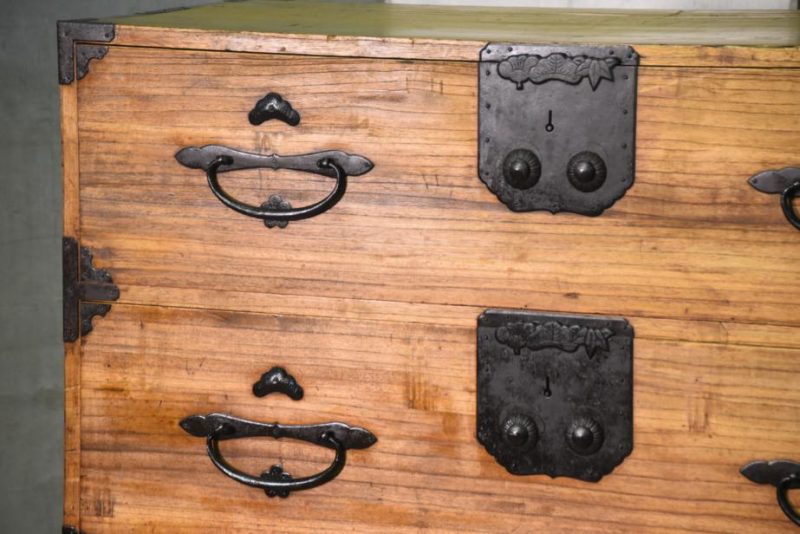 Large Japanese Antique Clothing Chest of Drawers - Image 11