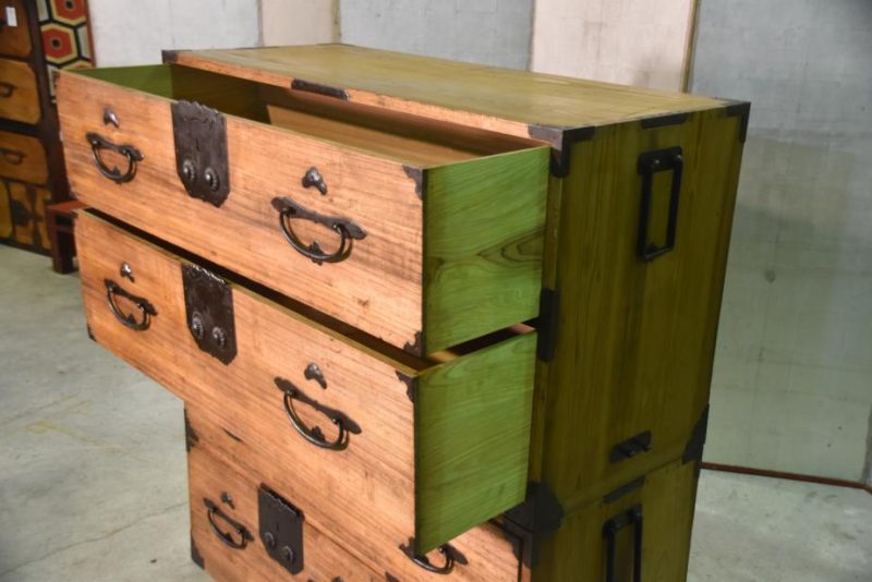 Large Japanese Antique Clothing Chest of Drawers - Image 7