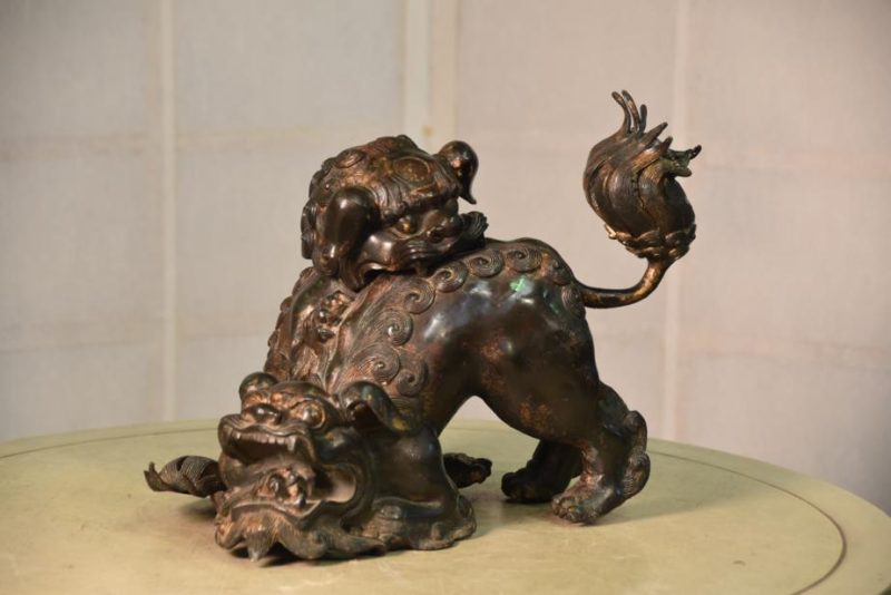 Bronze Shi Shi Koro Incense Burner