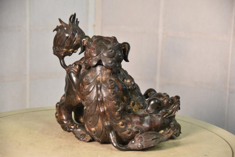 Bronze Shi Shi Koro Incense Burner - Image 8