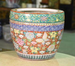 Kyoyaki Ceramic Urn Hibachi Plant Holder