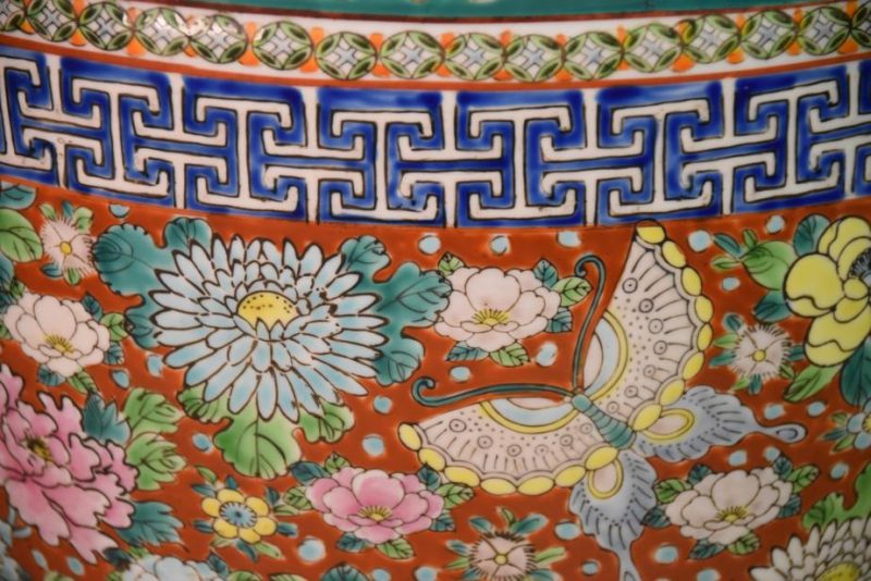 Kyoyaki Ceramic Urn Hibachi Plant Holder - Image 7