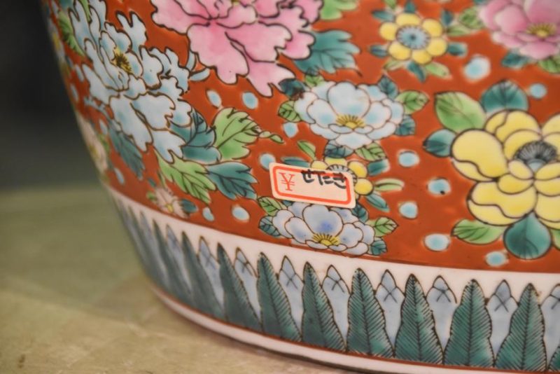 Kyoyaki Ceramic Urn Hibachi Plant Holder - Image 6