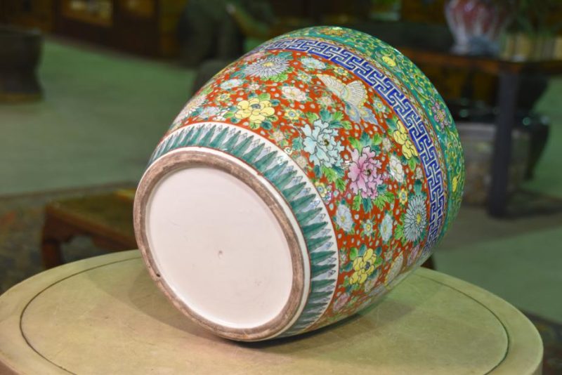 Kyoyaki Ceramic Urn Hibachi Plant Holder - Image 2