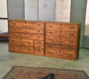 Pair of Japanese Vintage Clothing Chest
