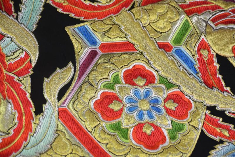 Japanese Phoenix Obi Brocade Table Runner - Image 7