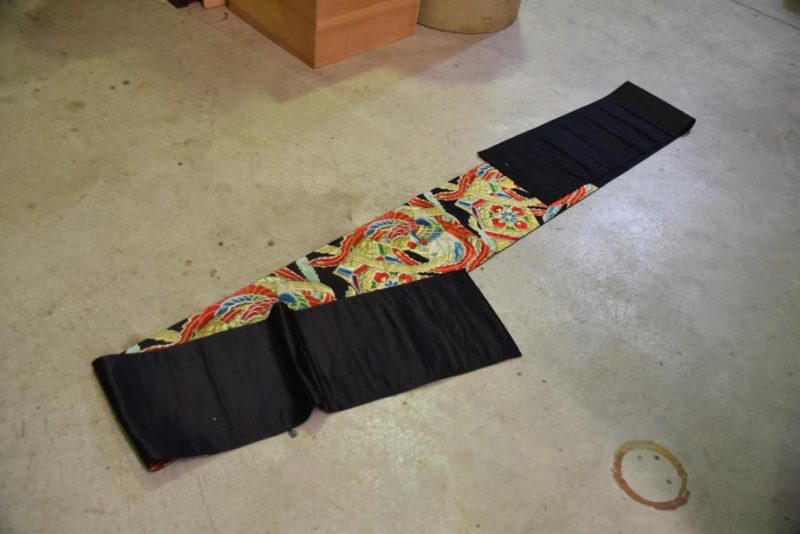 Japanese Phoenix Obi Brocade Table Runner - Image 3