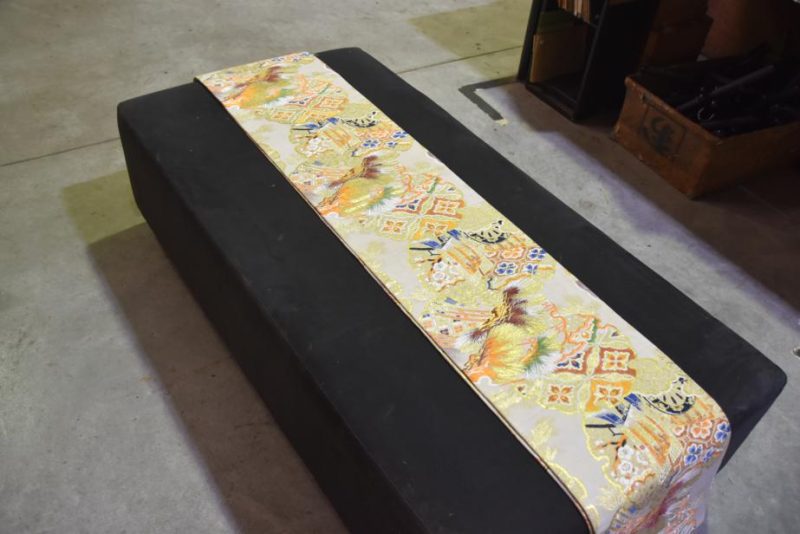 Japanese Vintage Silk Brocade Table Runner Obi Sash - Image 6
