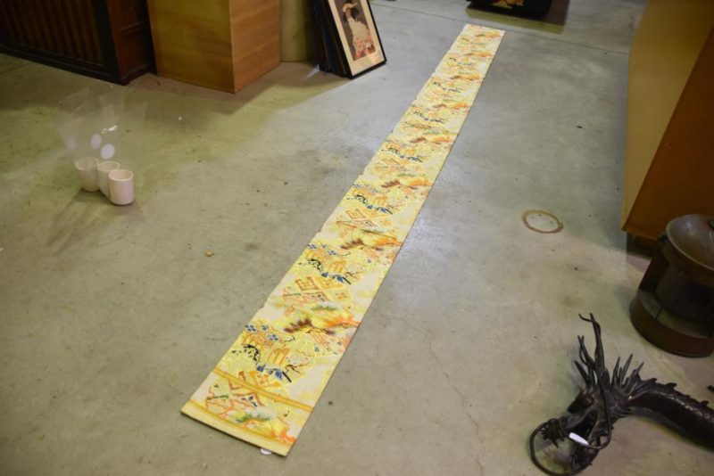 Japanese Vintage Silk Brocade Table Runner Obi Sash - Image 5